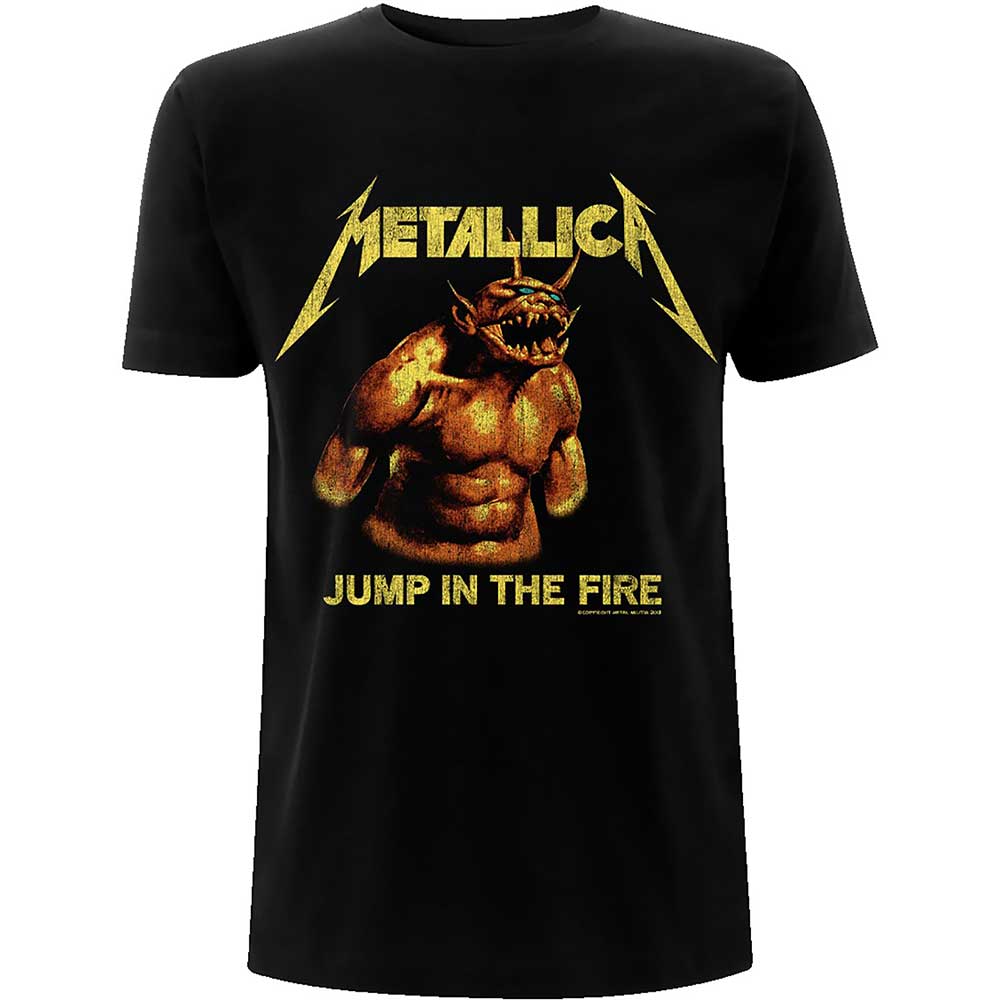 Metallica Unisex T-Shirt: Jump In The Fire Vintage (Medium)