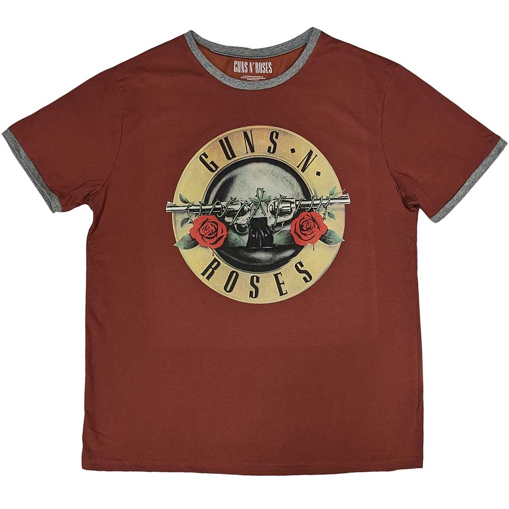 Guns N' Roses Unisex Ringer T-Shirt: Classic Logo (Large)