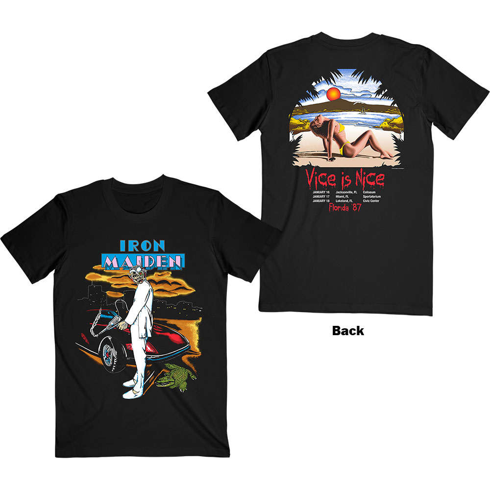 Iron Maiden Unisex T-Shirt: Vice Is Nice (Back Print) (XX-Large)