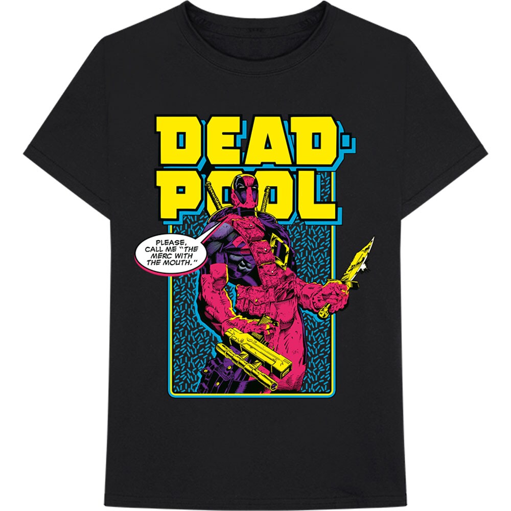 Marvel Comics Unisex T-Shirt: Deadpool Comic Merc (Large)