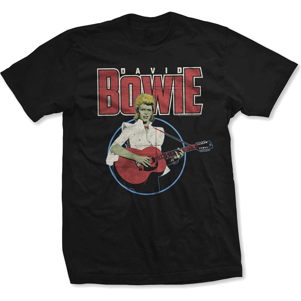 David Bowie Unisex T-Shirt: Acoustic Bootleg (Large)