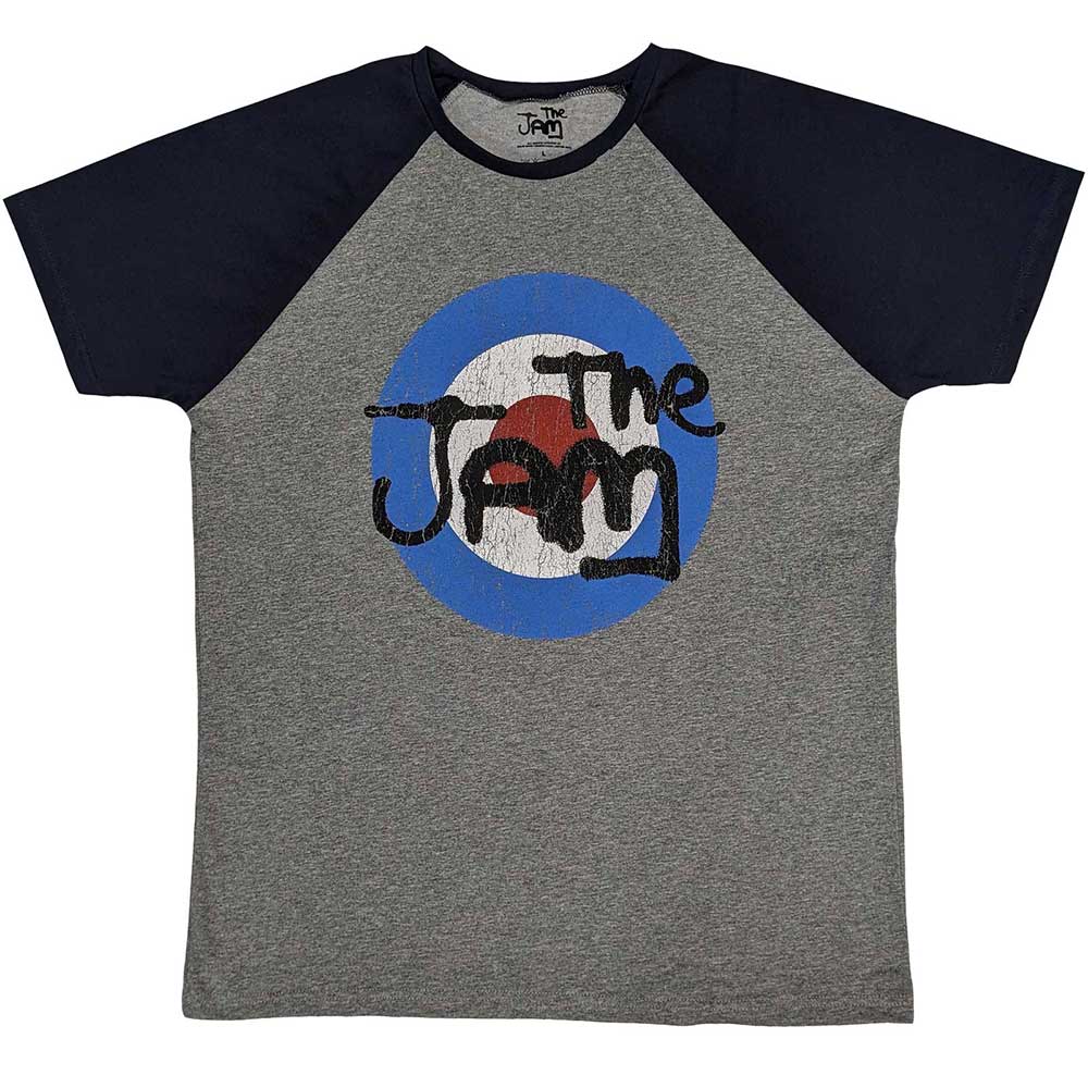 The Jam Unisex Raglan T-Shirt: Vintage Logo (Large)