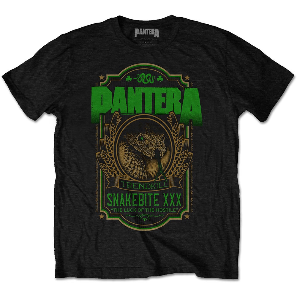 Pantera Unisex T-Shirt: Snakebite XXX Label (Large)