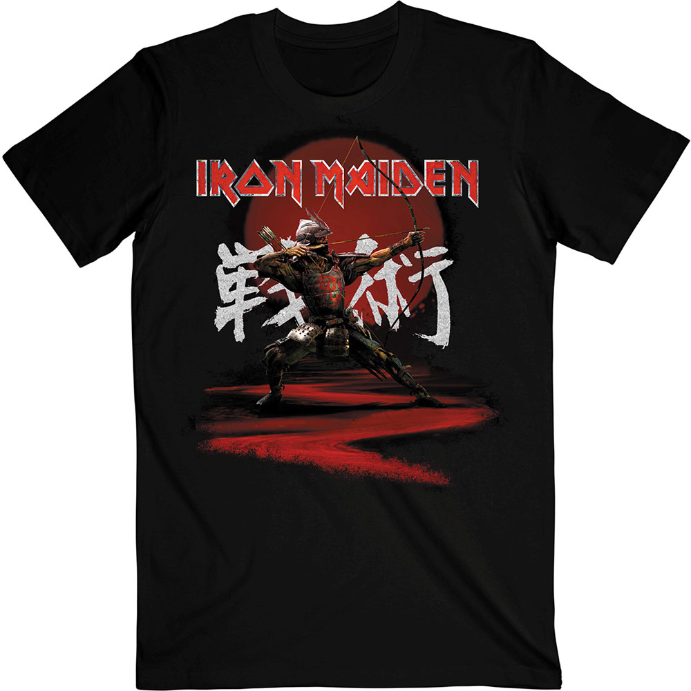 Iron Maiden Unisex T-Shirt: Senjutsu Eddie Archer Kanji (Small)