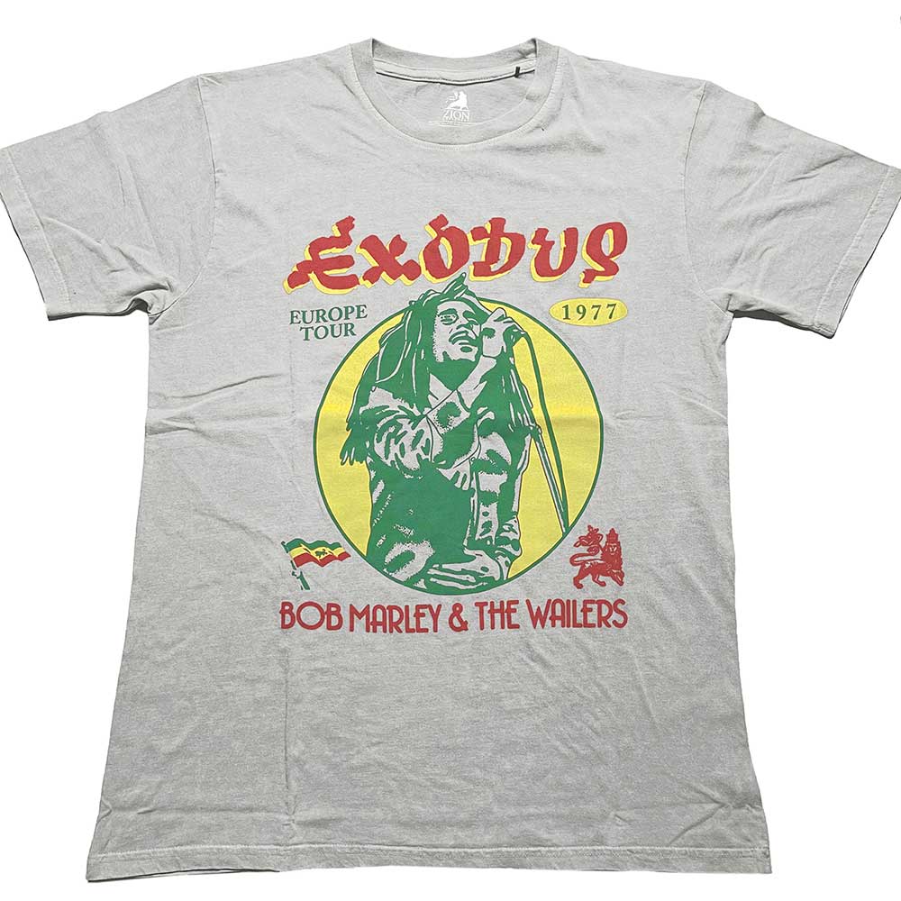 Bob Marley Unisex T-Shirt: 1977 Tour (Dye-Wash) (Medium)