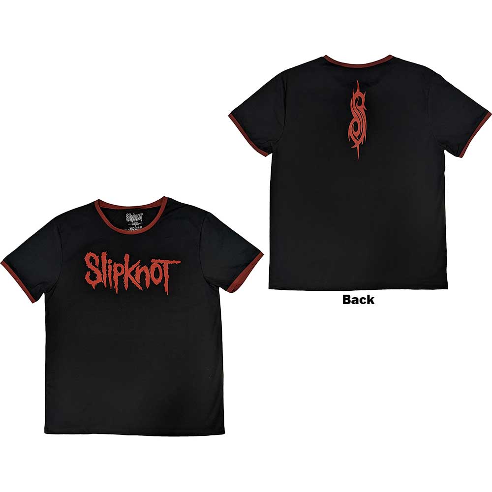 Slipknot Unisex Ringer T-Shirt: Logo (Back Print) (Medium)