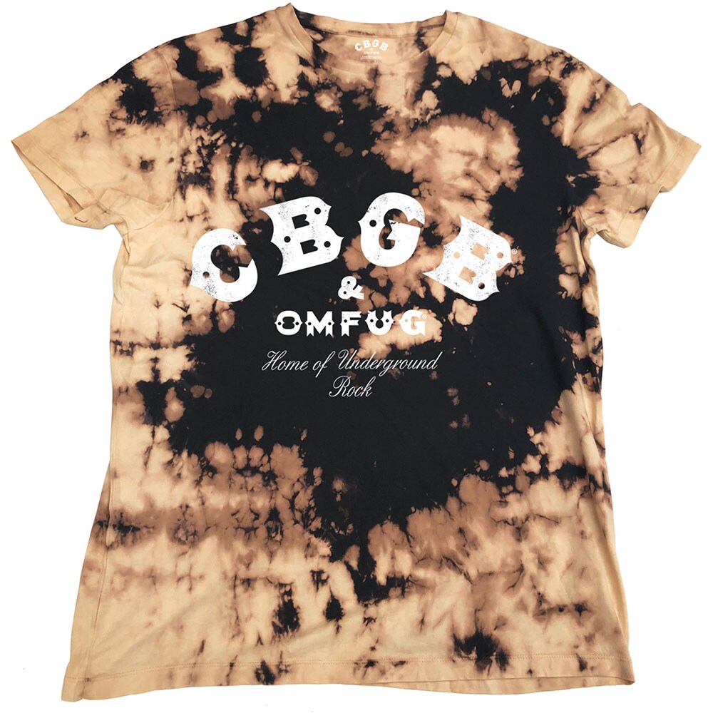 CBGB Unisex T-Shirt: Classic Logo (Dip-Dye) (Large)