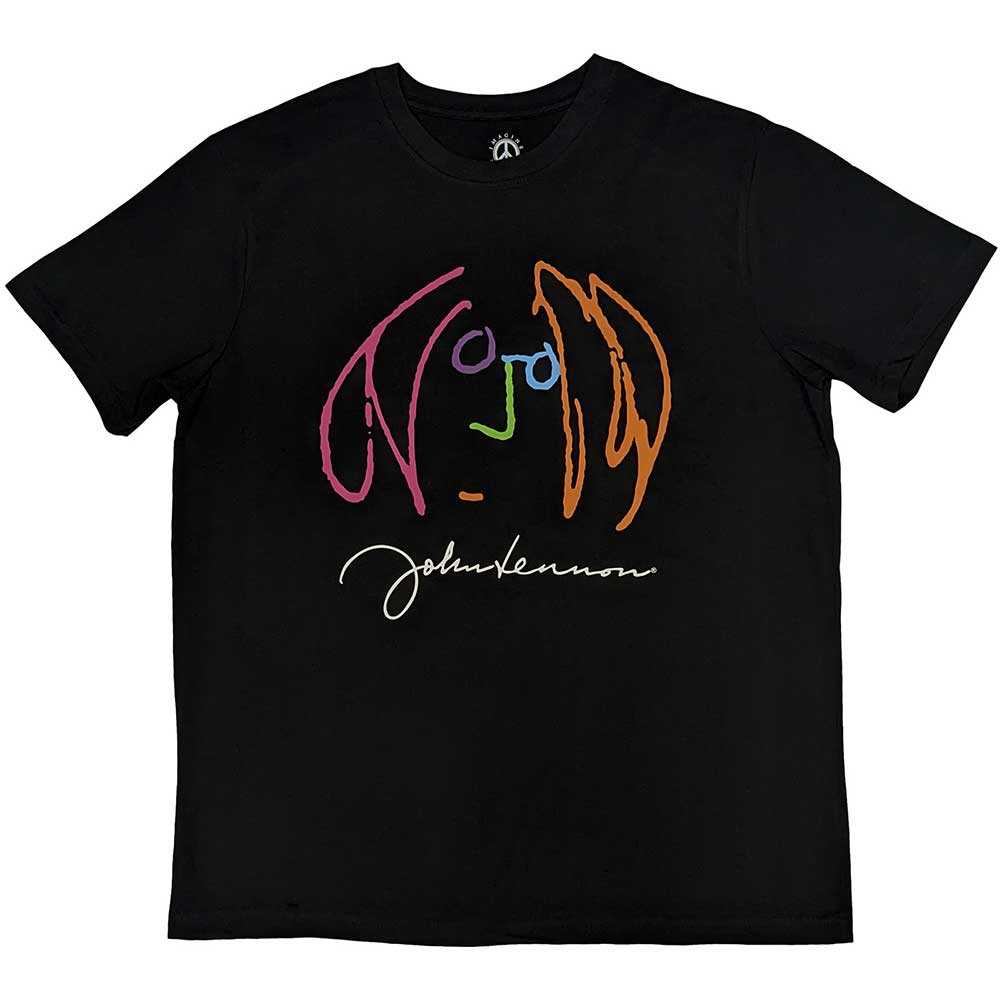 John Lennon Unisex T-Shirt: Self Portrait Full Colour (Medium)