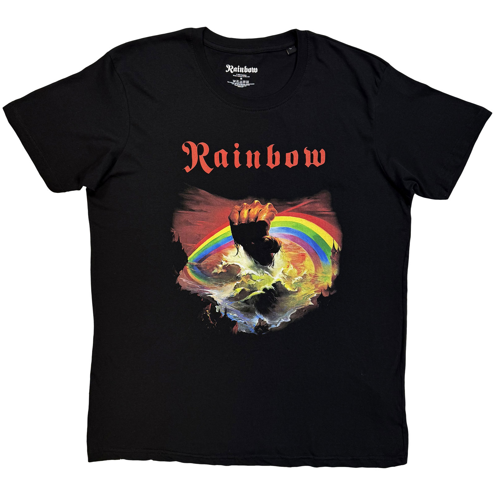 Rainbow Unisex T-Shirt: Rainbow Rising (Black) (Small)