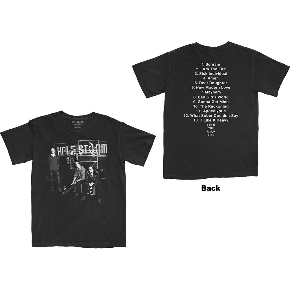 Halestorm Unisex T-Shirt: The Wild Cover (Back Print) (X-Large)