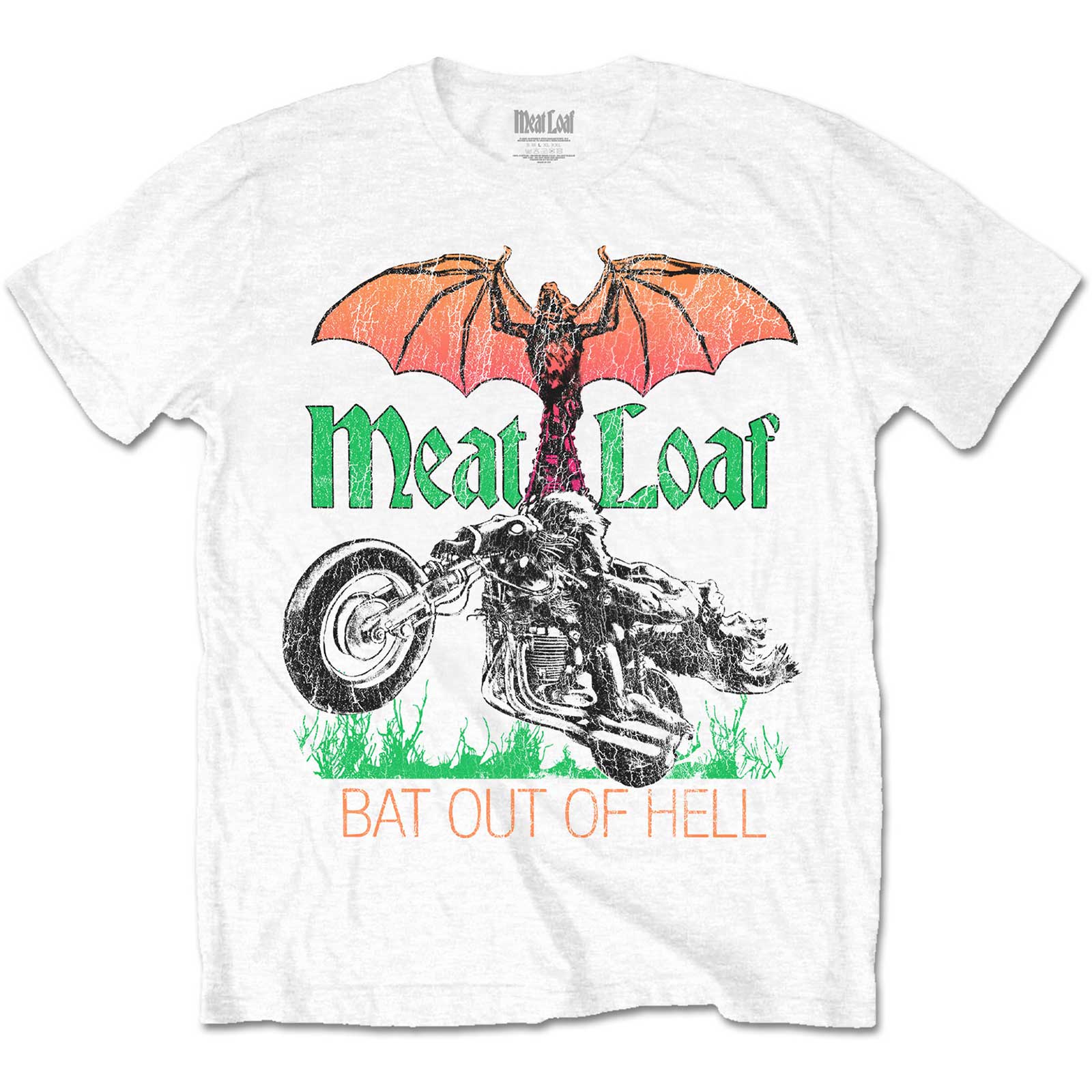 Meat Loaf Unisex T-Shirt: Bat Out Of Hell (Small)
