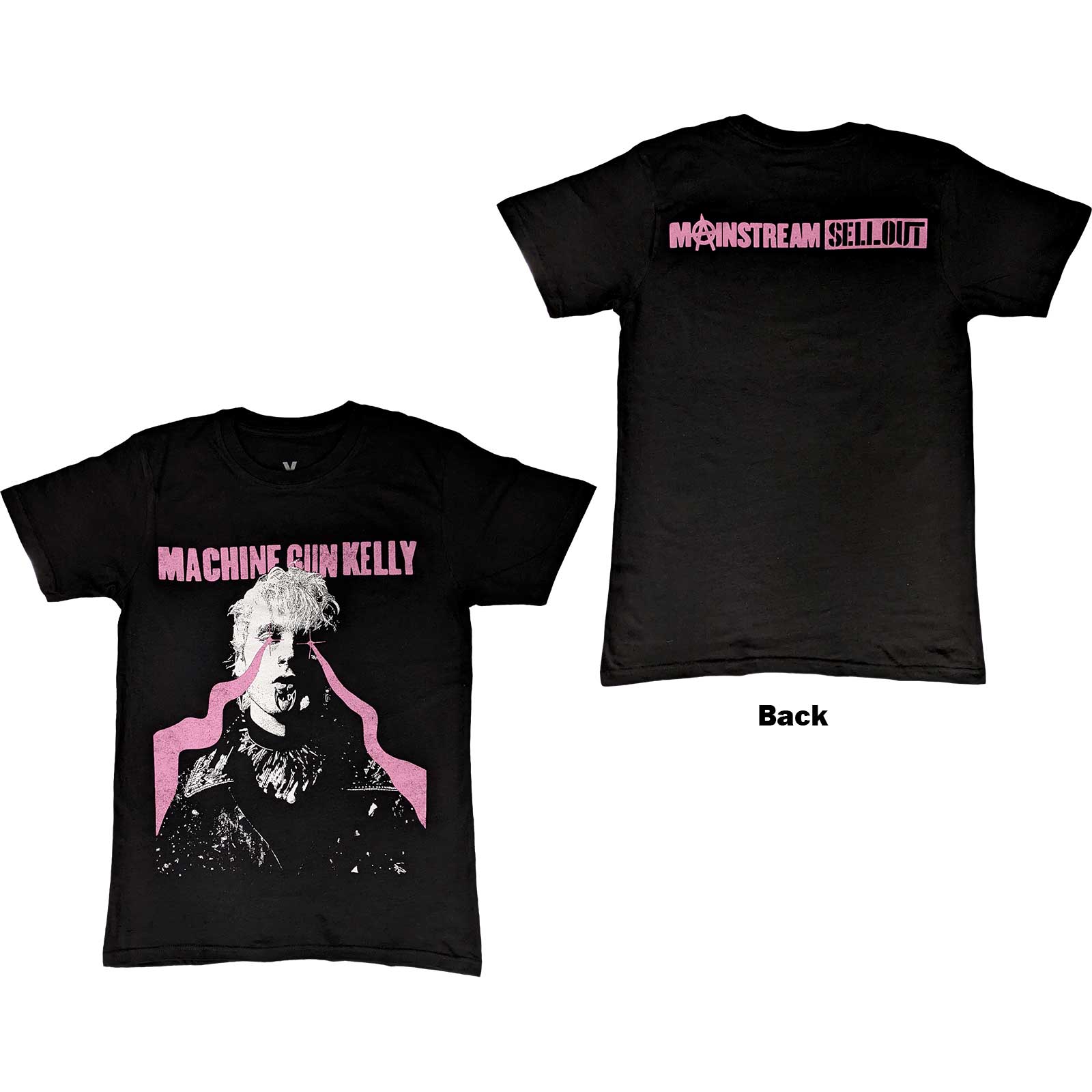 Machine Gun Kelly Unisex T-Shirt: Laser Eye (Back Print) (Small)