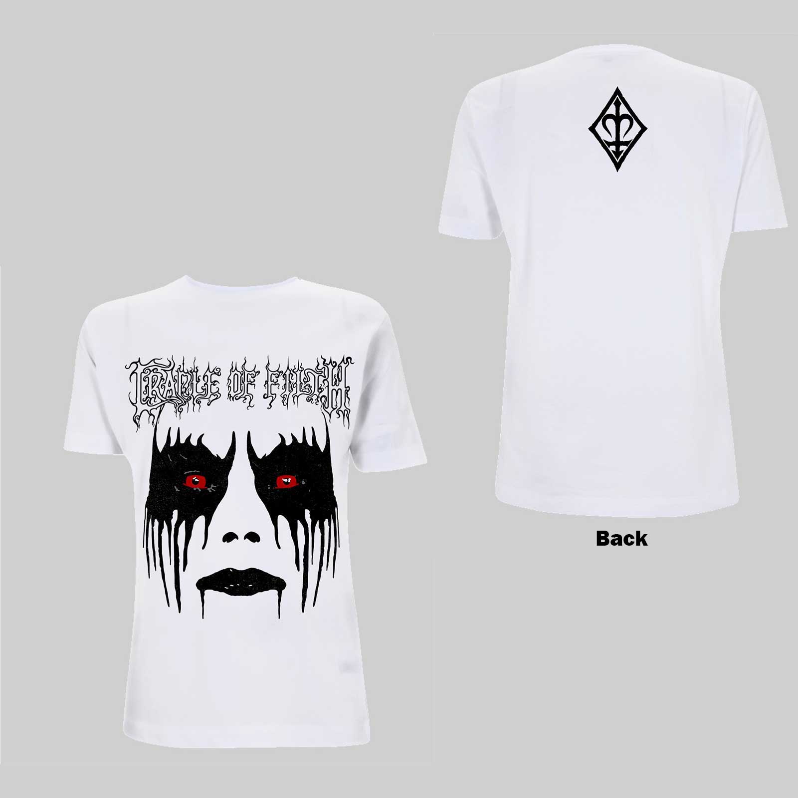 Cradle Of Filth Unisex T-Shirt: Dani Make Up (Back Print) (Medium)