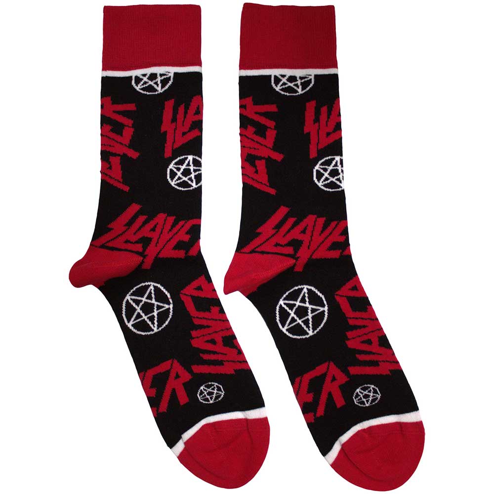 Slayer Unisex Ankle Socks: Logos and Pentegrams (UK Size 7 - 11)