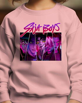 Saja Boys Kpop Demon Hunters Barn Sweatshirt - Triangle - Rosa - Unisex