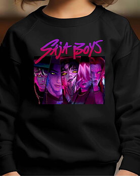 Saja Boys Kpop Demon Hunters Barn Sweatshirt - Triangle - Svart - Unisex
