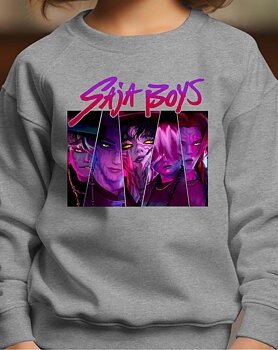 Saja Boys Kpop Demon Hunters Barn Sweatshirt - Triangle - Grå - Unisex