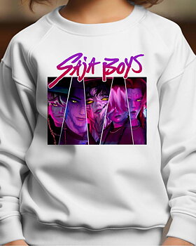 Saja Boys Kpop Demon Hunters Barn Sweatshirt - Triangle - Vit - Unisex