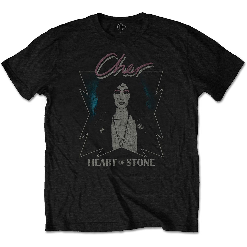 Cher Unisex T-Shirt: Heart of Stone (Medium)