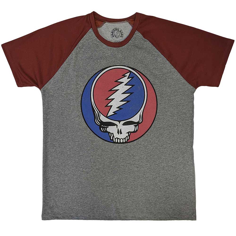 Grateful Dead Unisex Raglan T-Shirt: Steal Your Face Classic (X-Large)