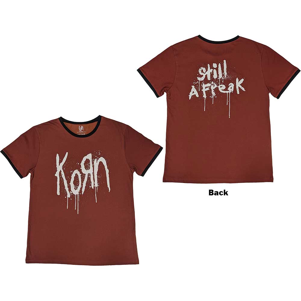 Korn Unisex Ringer T-Shirt: Logo (Back Print) (X-Large)
