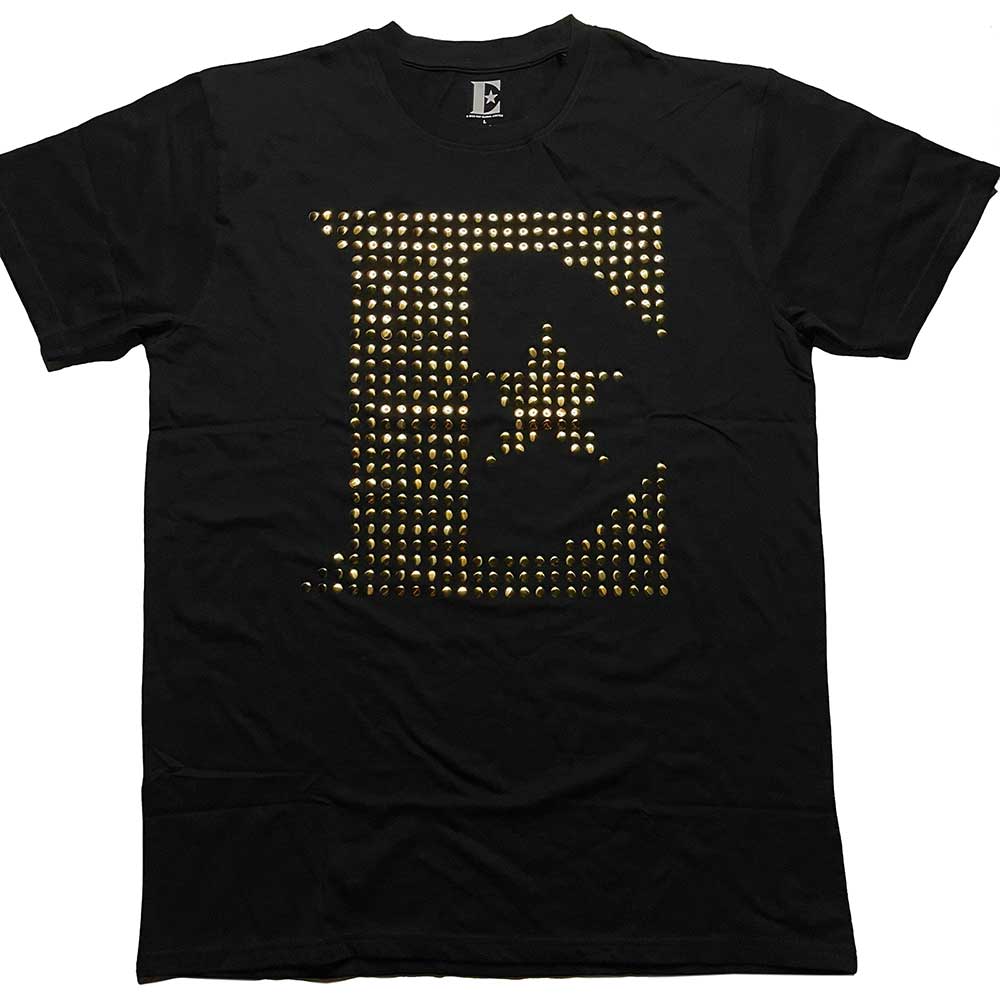 Elton John Unisex T-Shirt: E Logo (Diamante) (Small)