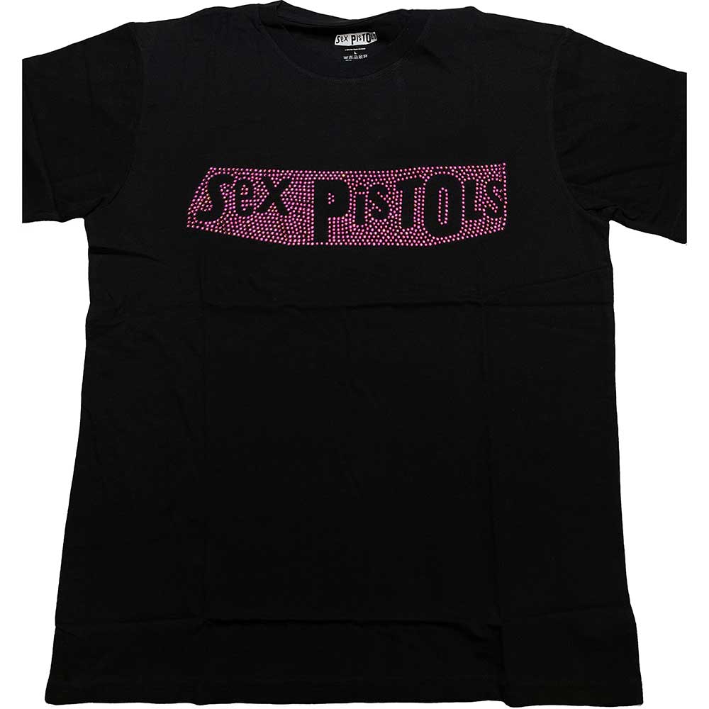 The Sex Pistols Unisex T-Shirt: Logo (Diamante) (Small)