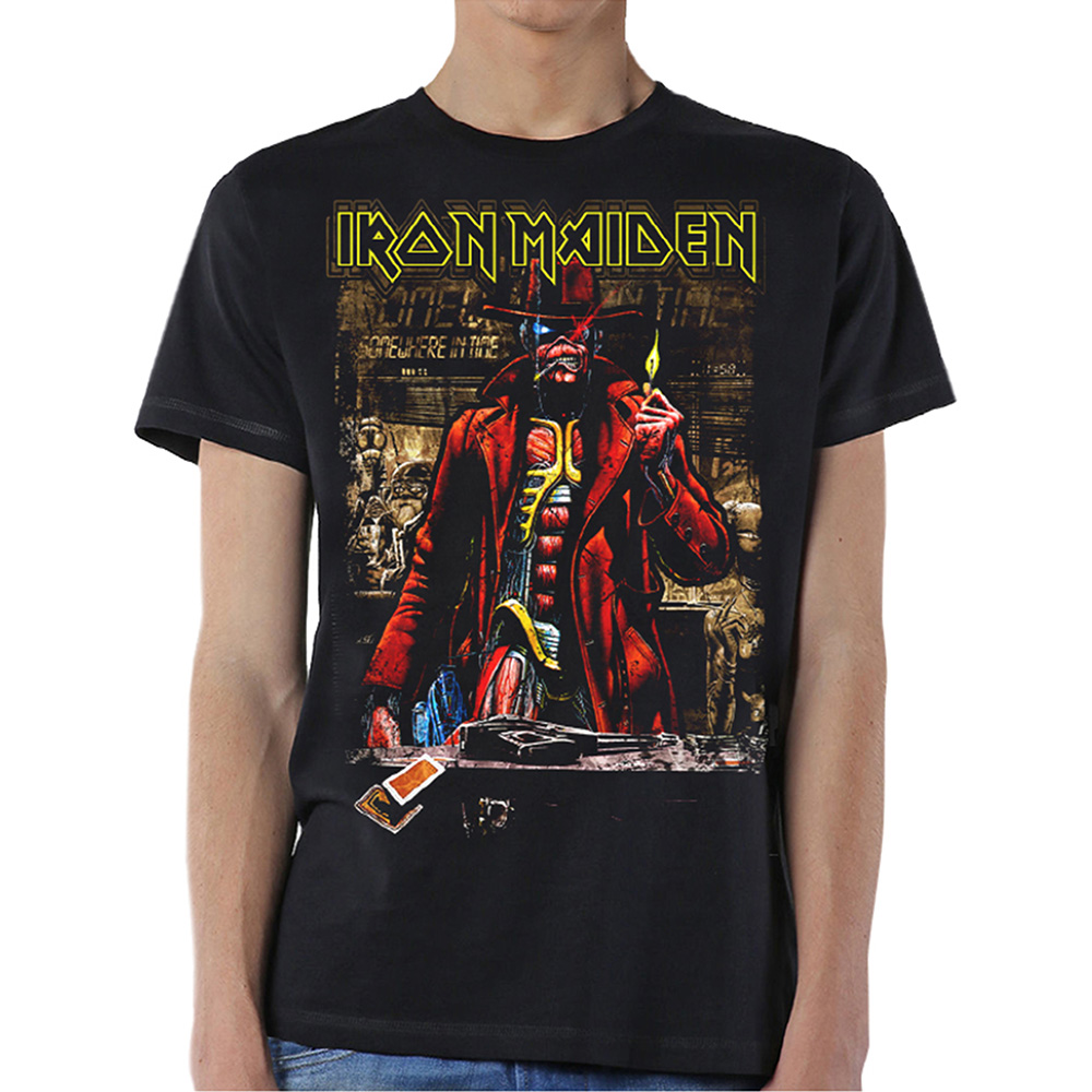 Iron Maiden Unisex T-Shirt: Stranger Sepia (Medium)