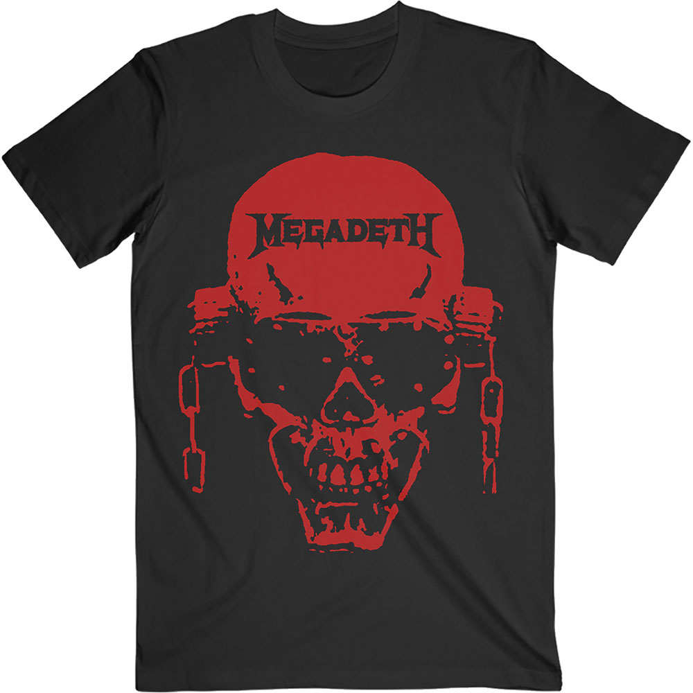 Megadeth Unisex T-Shirt: Vic Hi-Contrast Red (X-Large)