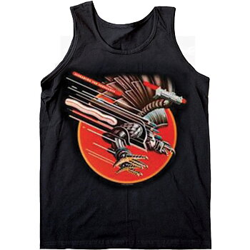 Judas Priest Ladies Vest T-Shirt: Vengeance (Glitter Print) (Medium)