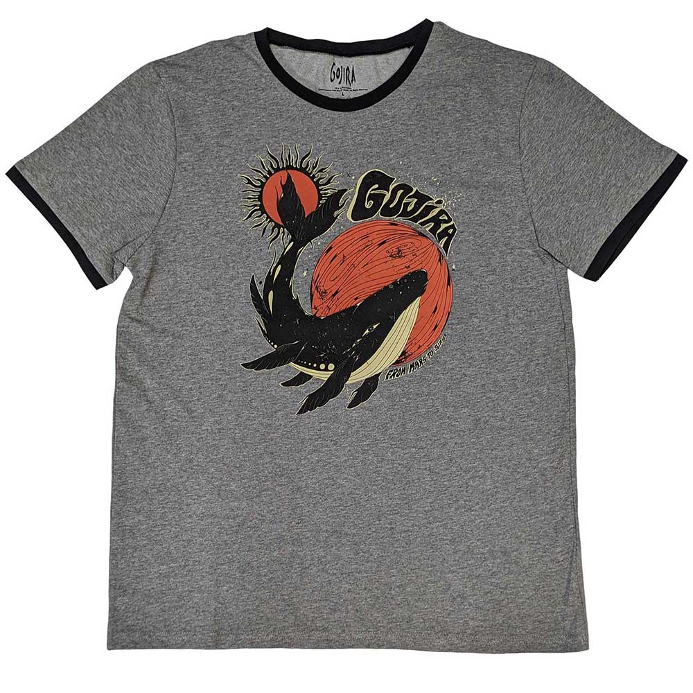Gojira Unisex Ringer T-Shirt: Whale (XX-Large)