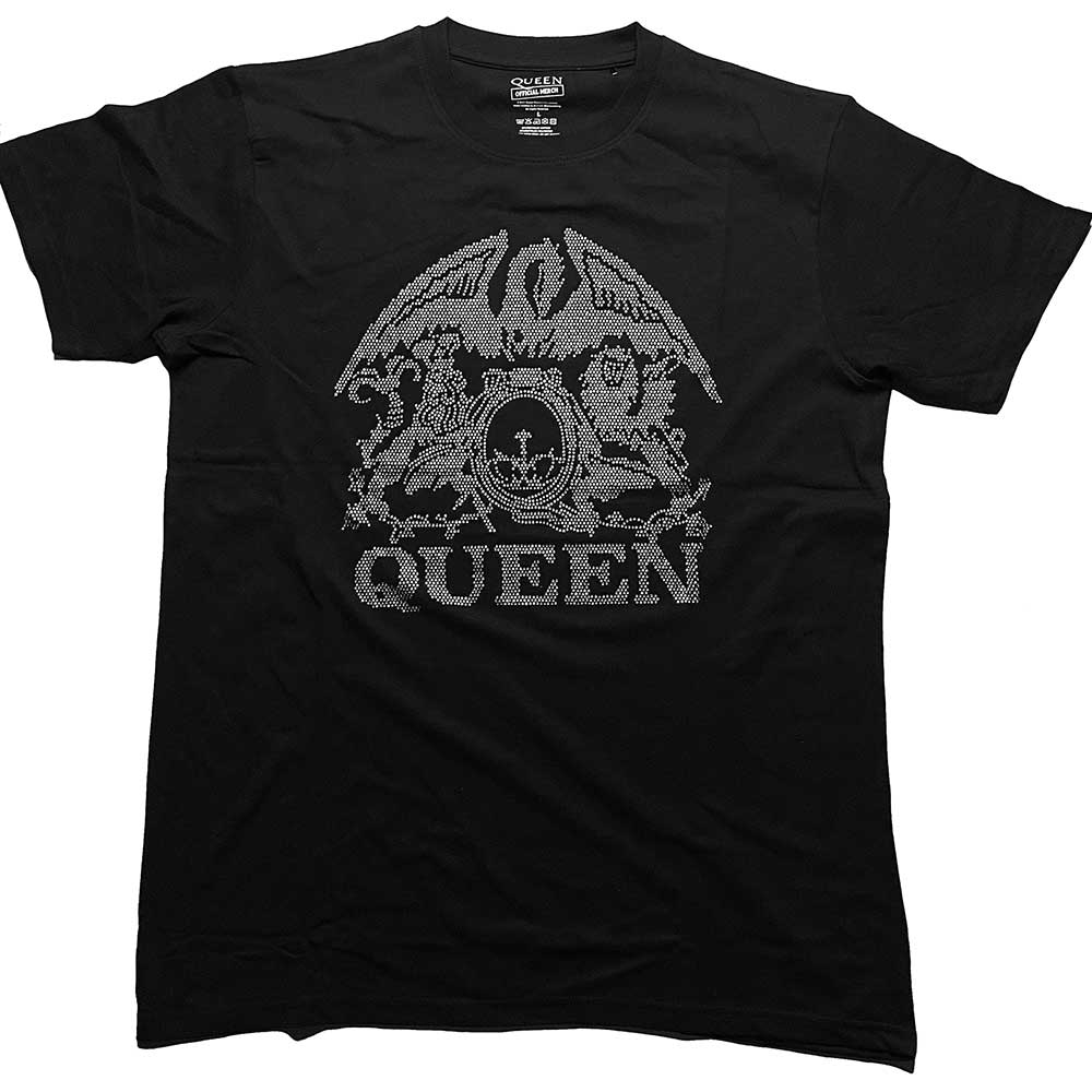 Queen Unisex T-Shirt: Crest (Diamante) (X-Large)