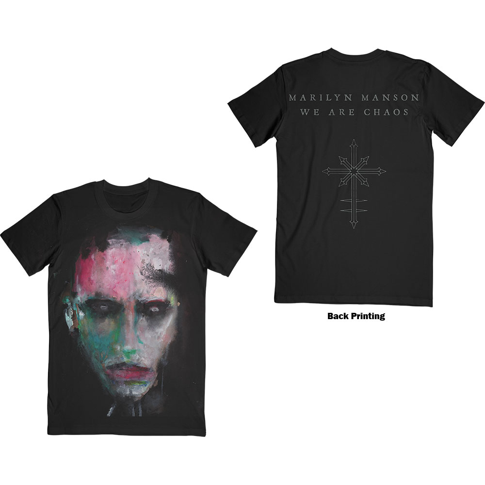 Marilyn Manson Unisex T-Shirt: We Are Chaos (Back Print) (Medium)