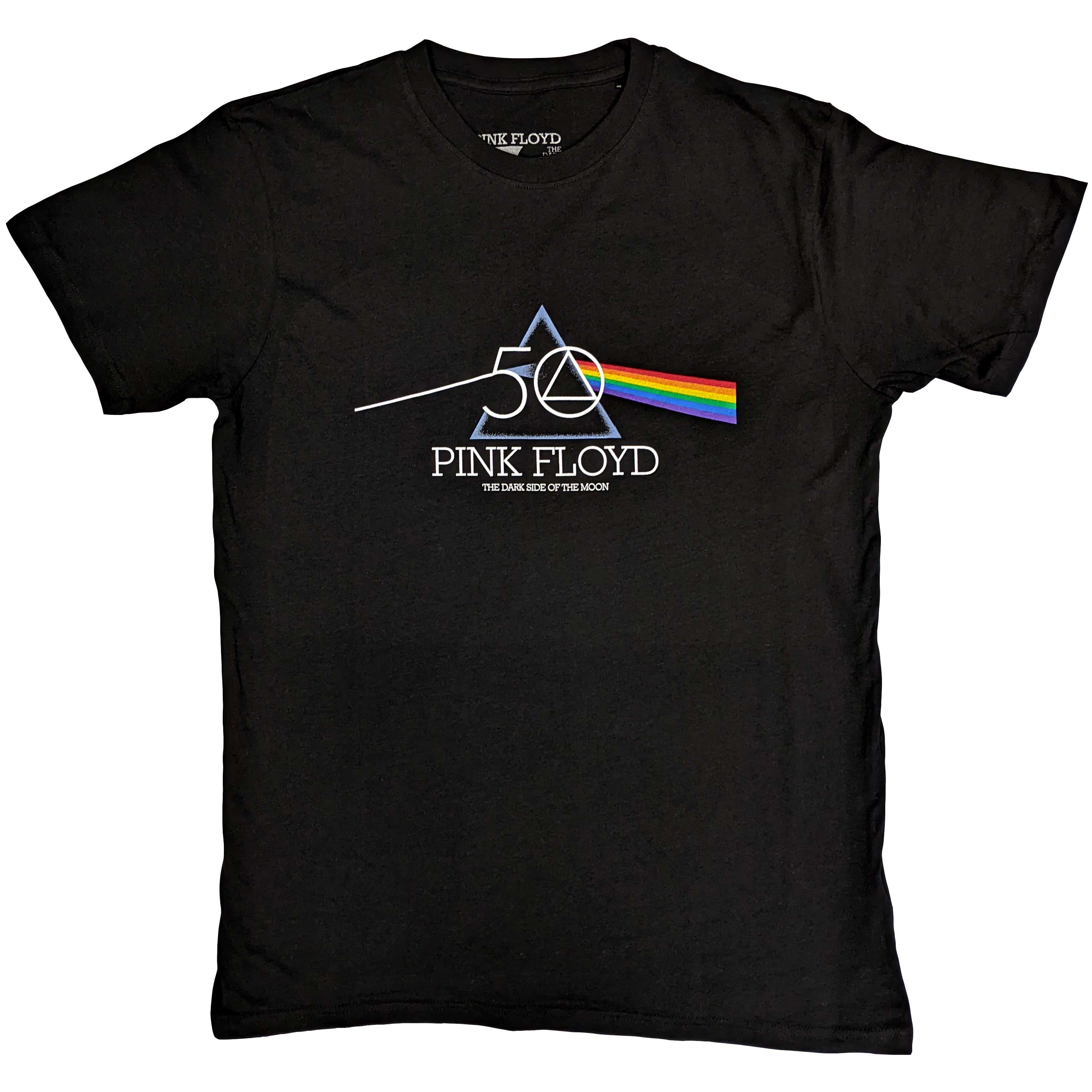 Pink Floyd Unisex T-Shirt: 50th Prism Logo (Small)