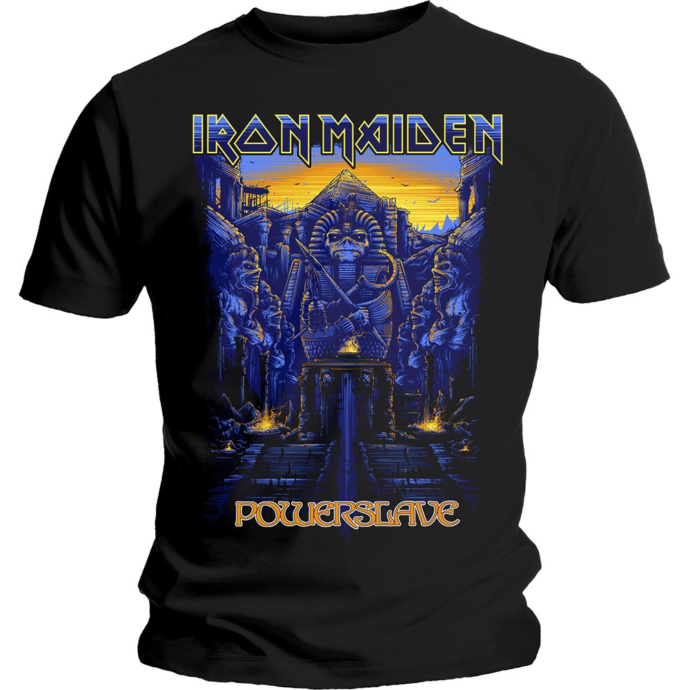 Iron Maiden Unisex T-Shirt: Dark Ink Powerslaves (X-Large) - 2