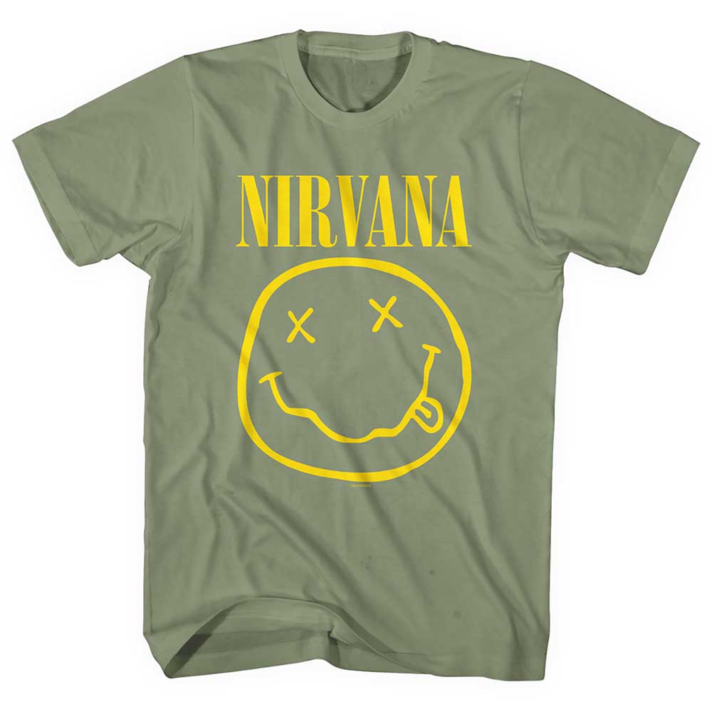 Nirvana Unisex T-Shirt: Yellow Smiley (Medium)