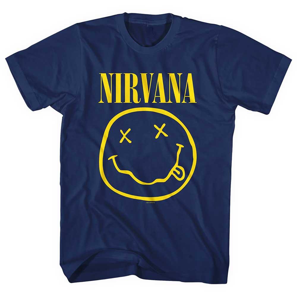 Nirvana Unisex T-Shirt: Yellow Smiley 
