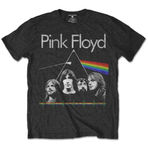 Pink Floyd Unisex T-Shirt: DSOTM Band & Pulse (Medium)