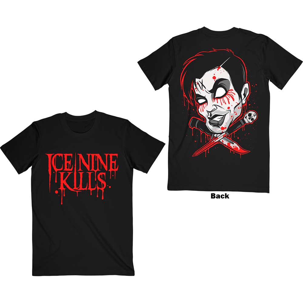 Ice Nine Kills Unisex T-Shirt: Cross Swords (Back Print) (X-Large)
