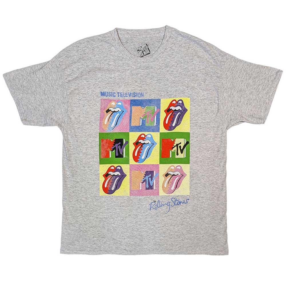 MTV Unisex T-Shirt: Rolling Stones Warhol Squares (XX-Large)