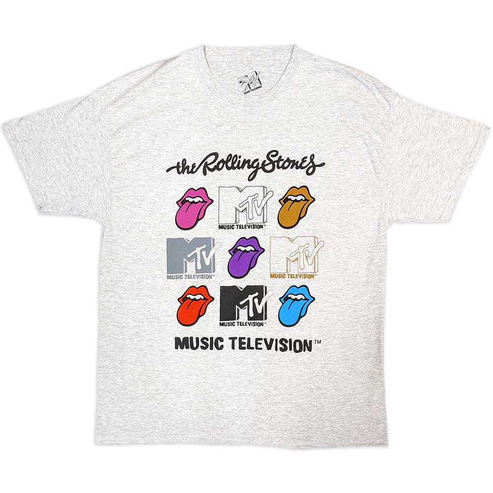 MTV Unisex T-Shirt: Rolling Stones Logo Grids  (XX-Large)