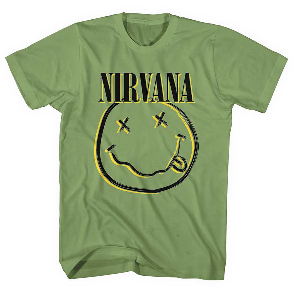 Nirvana Unisex T-Shirt: Inverse Smiley (Large)
