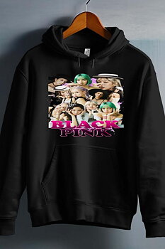 BlackPink Kpop Kids Hoodie - Hats - Black - Unisex