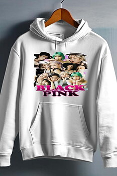 BlackPink Kpop Kids Hoodie - Hats - White - Unisex