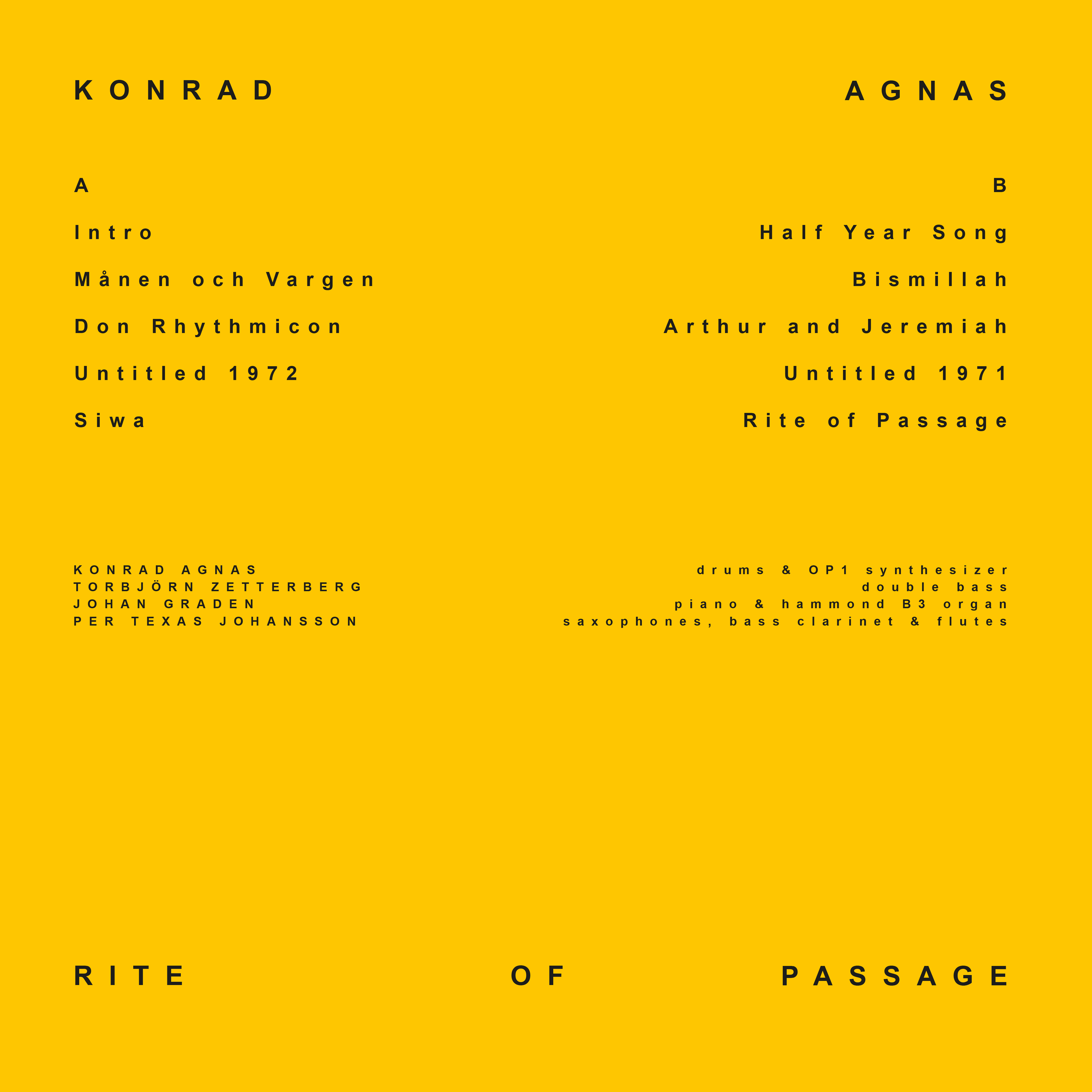 Konrad Agnas: Rite of Passage (LP)