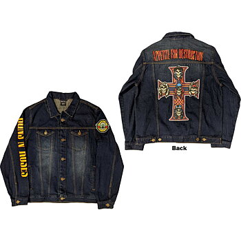 Guns N' Roses Unisex Denim Jacket: Appetite For Destruction (Back Print) (X-Large)