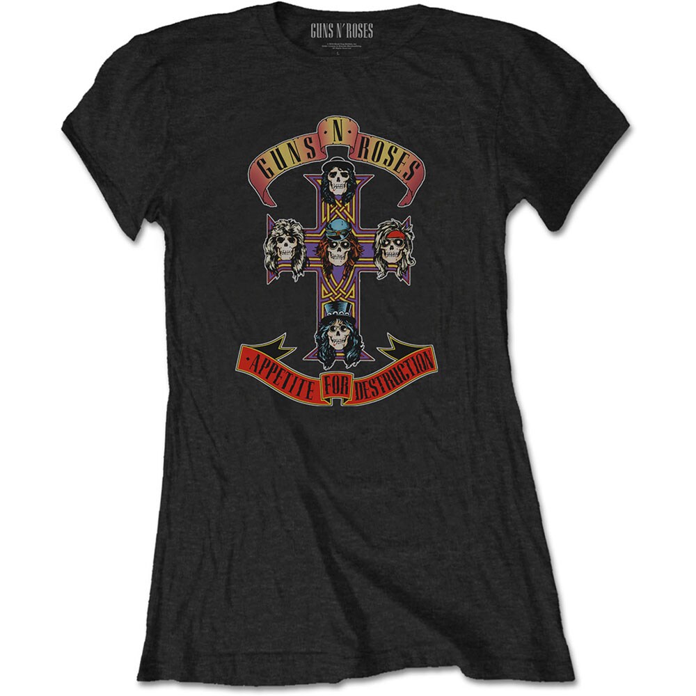 Guns N' Roses Ladies T-Shirt: Appetite for Destruction (Retail Pack) (Small)