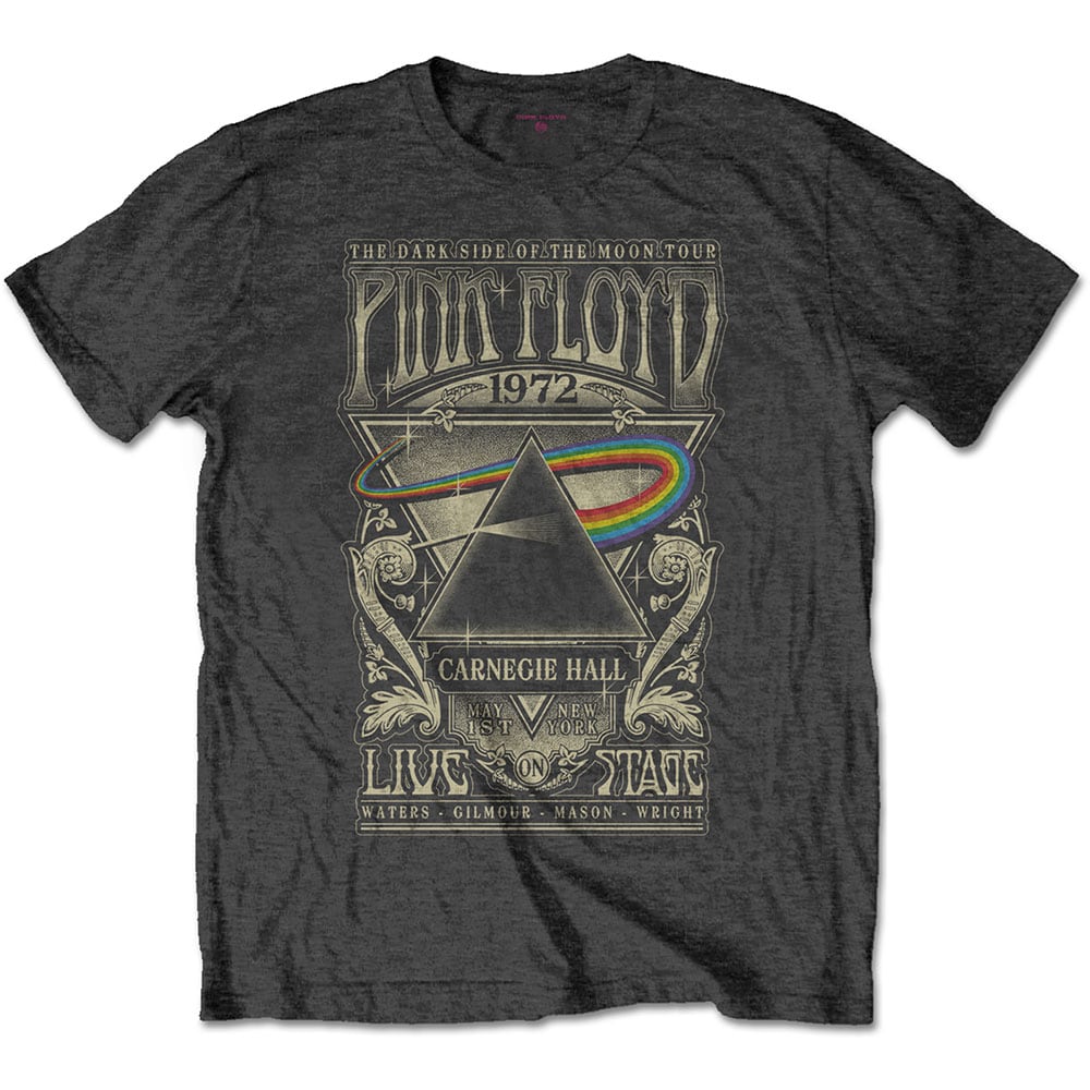 Pink Floyd Unisex T-Shirt: Carnegie Hall Poster (Small)