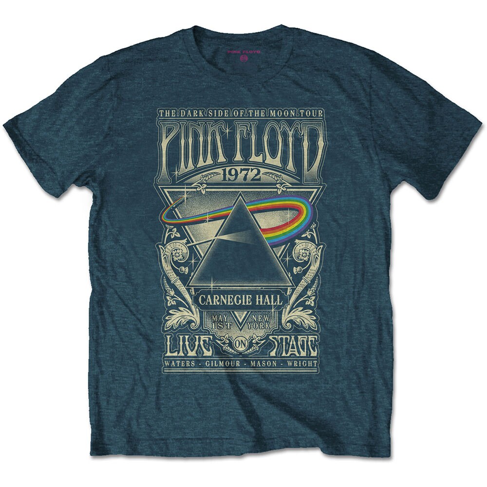 Pink Floyd Unisex T-Shirt: Carnegie Hall Poster (Medium)