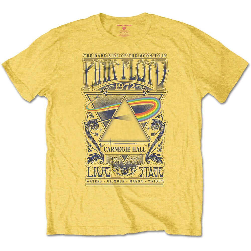 Pink Floyd Unisex T-Shirt: Carnegie Hall Poster (Small)